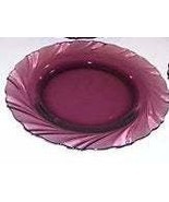 Duralex (2) Rivage Amethyst Purple Glass Swirl Dinner Plates by Bormioli Rocco - $56.00