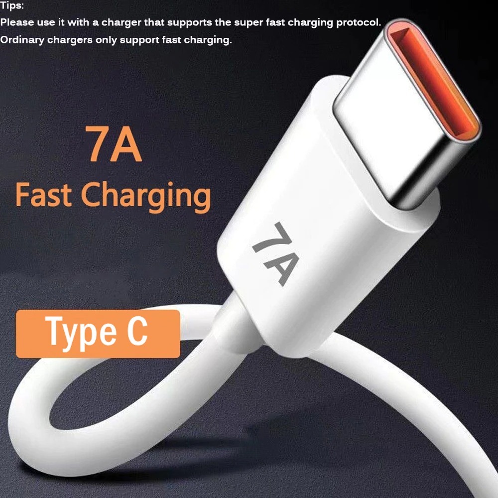 Primary image for 7A 100W Type C Super-Fast Charge Cable Huawei P40 P30 Mate 40 USB Fast Charing