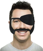 Mens Assasin Black Full Beard with Eye Mask Set | TV/Movie Accessories - $26.85