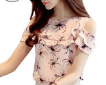 Rt sleeve blouses print floral chiffon shirts casual ladies clothing female blusas thumb155 crop