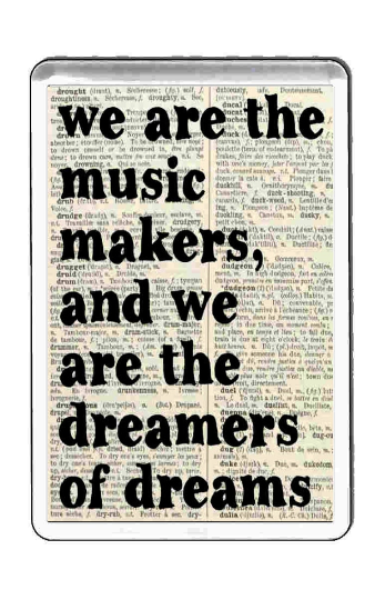 we are the music makers fridge magnet handmade in uk from uk made parts