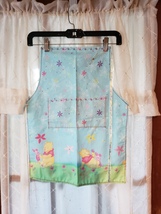 Child Lined Cotton Apron w/Pockets-Winnie the Pooh (Green) - Child Large... - $12.99