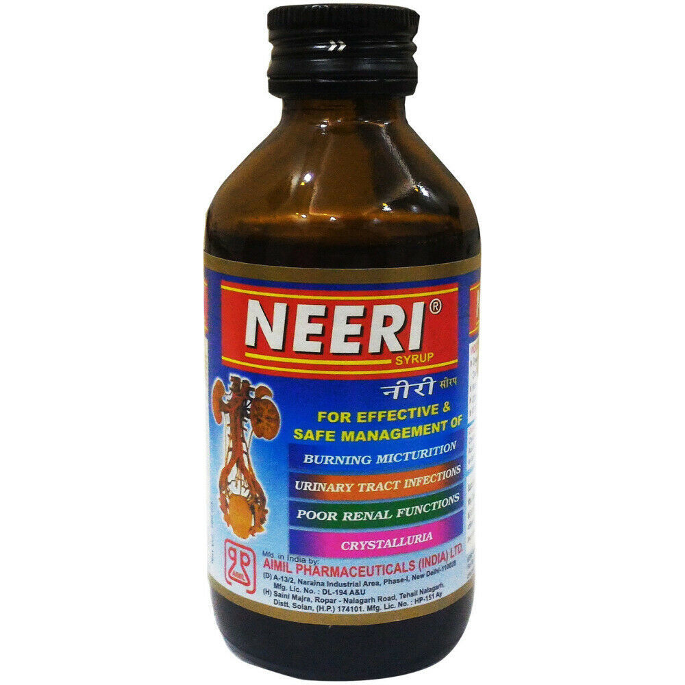 Aimil NEERI SYRUP 100ml Useful in Urinary Calculi, Urinary Infection