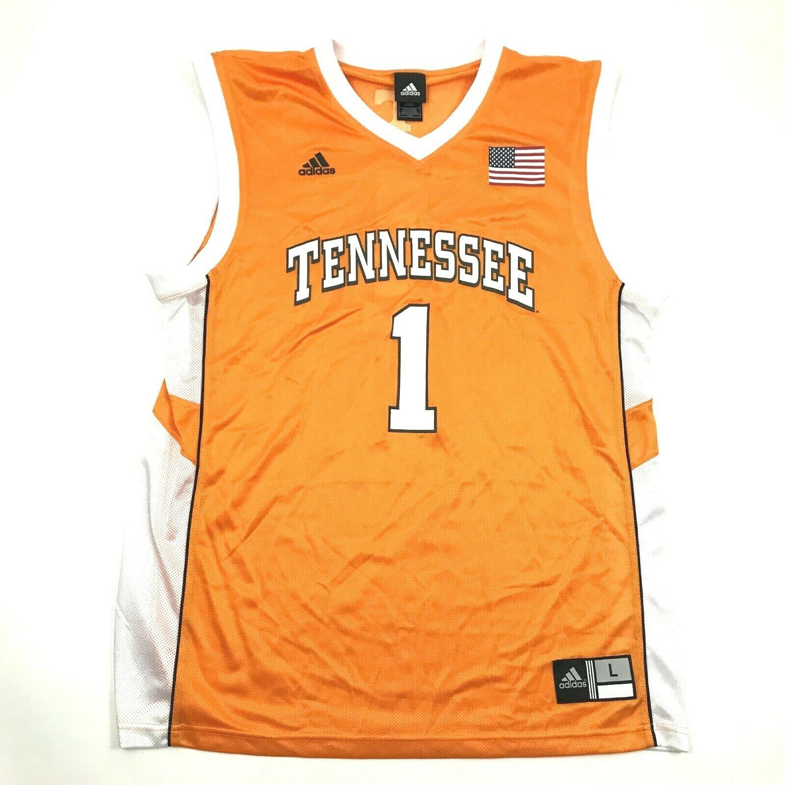 NEW Adidas TENNESSEE Basketball Jersey Mens Size L Adult Orange ...