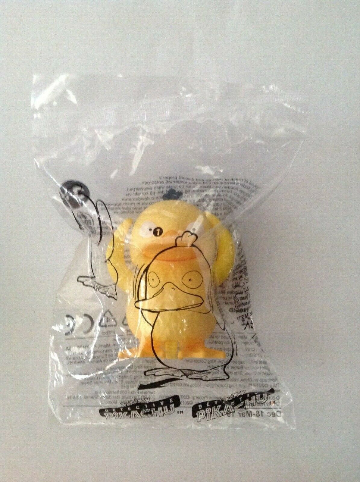 2019 Detective Pikachu Burger King Toys Pokemon Psyduck Toy 14664B