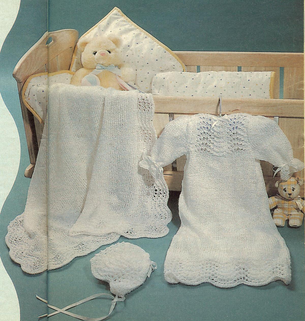 RAREFAN & FEATHER CHRISTENING LAYETTE KNITTING PATTERN Baby & Children