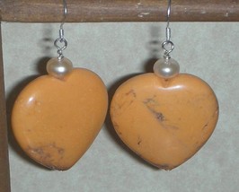 HUGE TURQUOISE &amp; FW PEARLS BEADS EARRINGS - $27.99