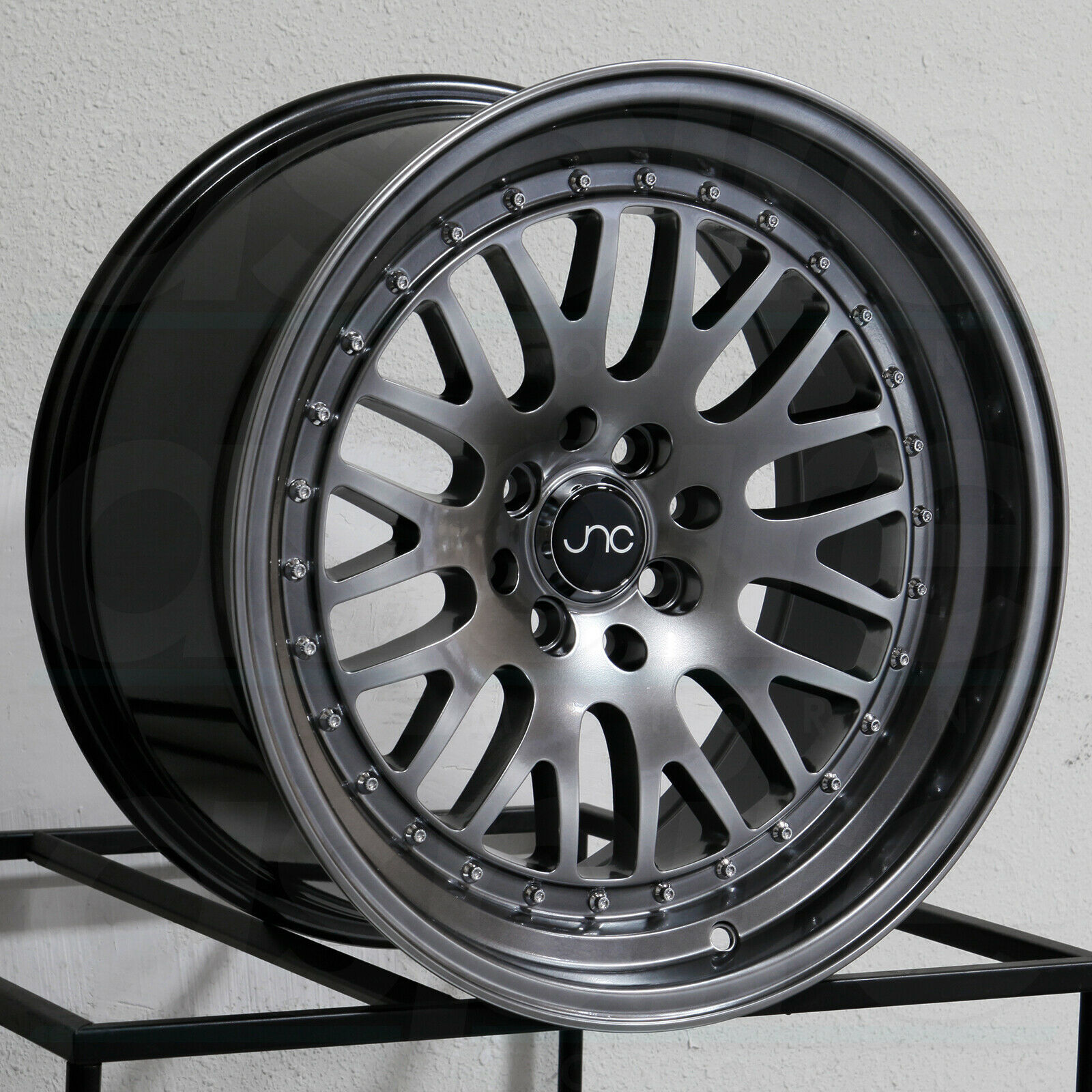 One 17x9 JNC 001 5x100/5x114.3 20 Hyper Black Wheel Rims - Wheels