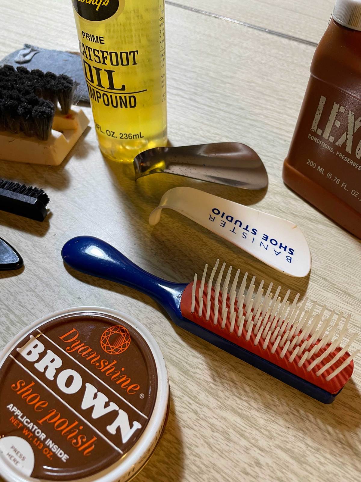 Lot of Vintage Shoe Shine Supplies- Miscellaneous