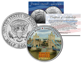 TOWER BRIDGE * Famous Bridges * Colorized JFK Half Dollar US Coin London... - $8.56