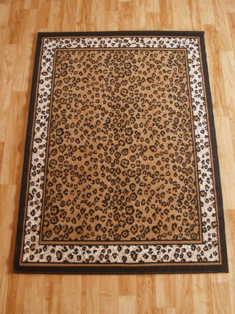 Leopard Print Area Rug with Leopard Print Border 8ft. x 11ft. - Other ...