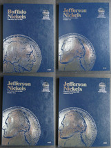 Set of 4 Whitman Buffalo Jefferson Nickel Coin Folders Number 1-4 1913-1996 Book - $24.75