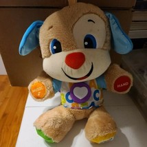 Fisher Price Laugh & Learn Stuffed Puppy Dog Plush Toy Musical "ABC" Tested - $19.80