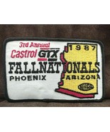 1987 Castrol GTX Oil Nationals Phoenix AZ Drag Racing NHRA Jacket Hat Patch - $27.45