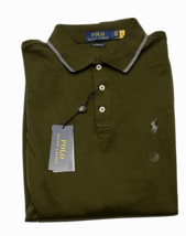 Polo Ralph Lauren men Soft Cotton long sleeve Polo Shirt  - Large - Loden Green - $67.27
