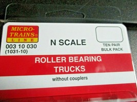 Micro-Trains Stock # 00310030 (1031-10) Roller Bearing Trucks w/o Couplers 10 PR image 2
