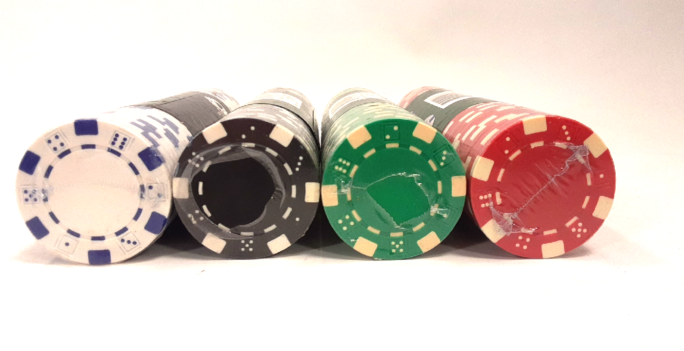 Set of 50 White & Blue Professional Clay Poker Chips Brand New Factory