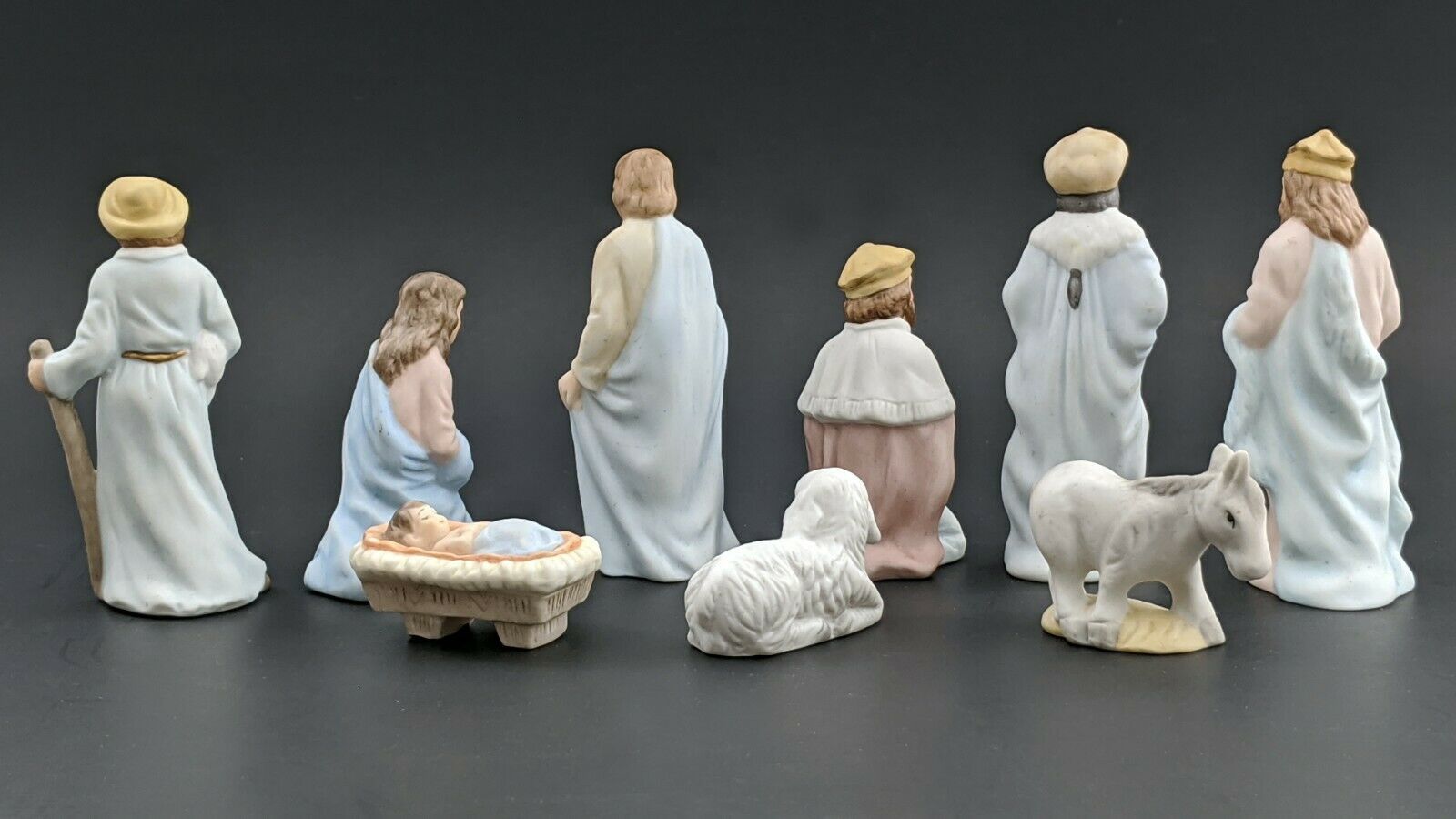 Vintage Lefton Christopher Collection Nativity Set CAC7812 (9) Pieces