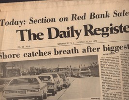 The Daily Register  Newspaper July 6, 1976 Shrewsbury, N.J. - $12.00