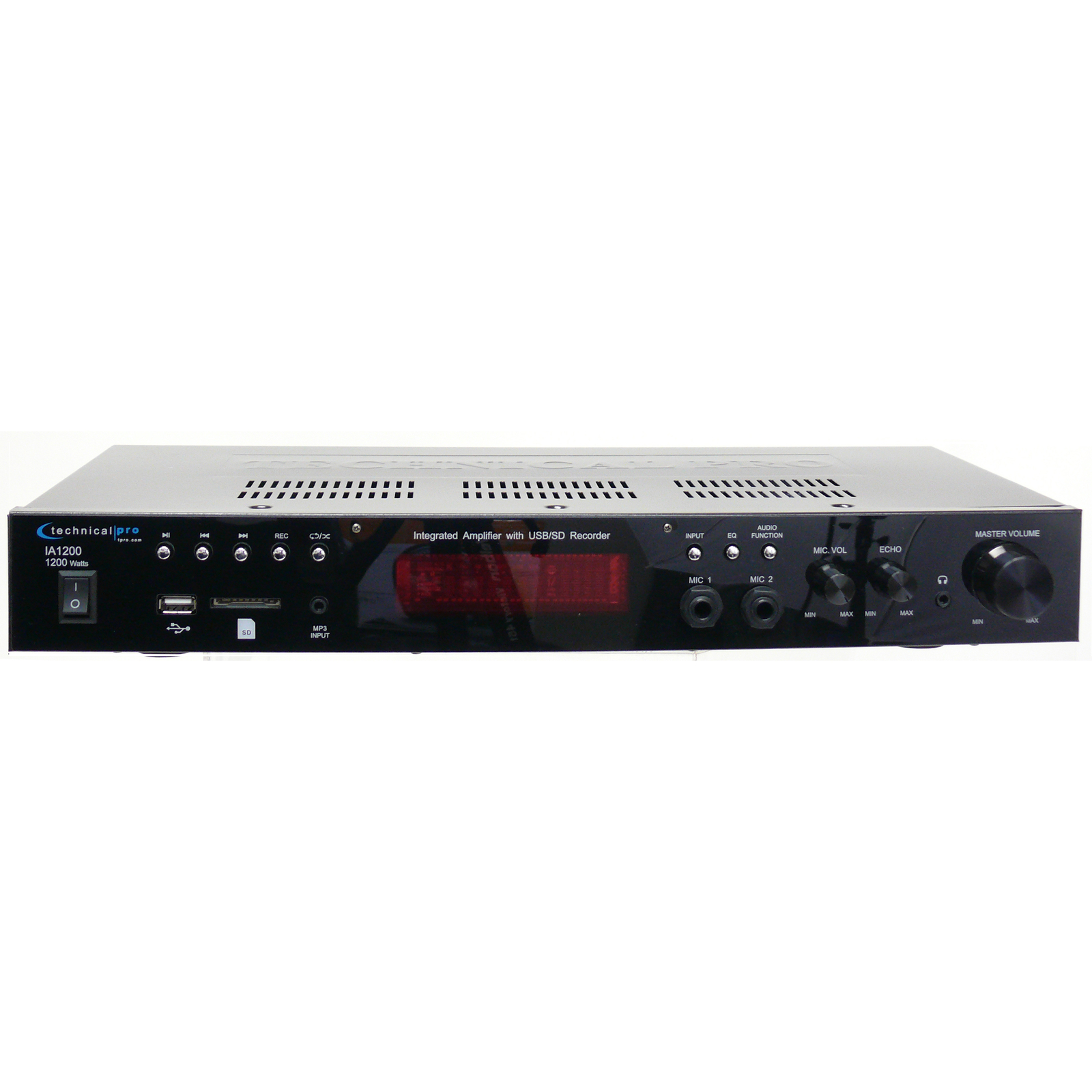 TPro 1200 Watts Integrated Amplifier w/ Dual mic inputs, volume and echo control