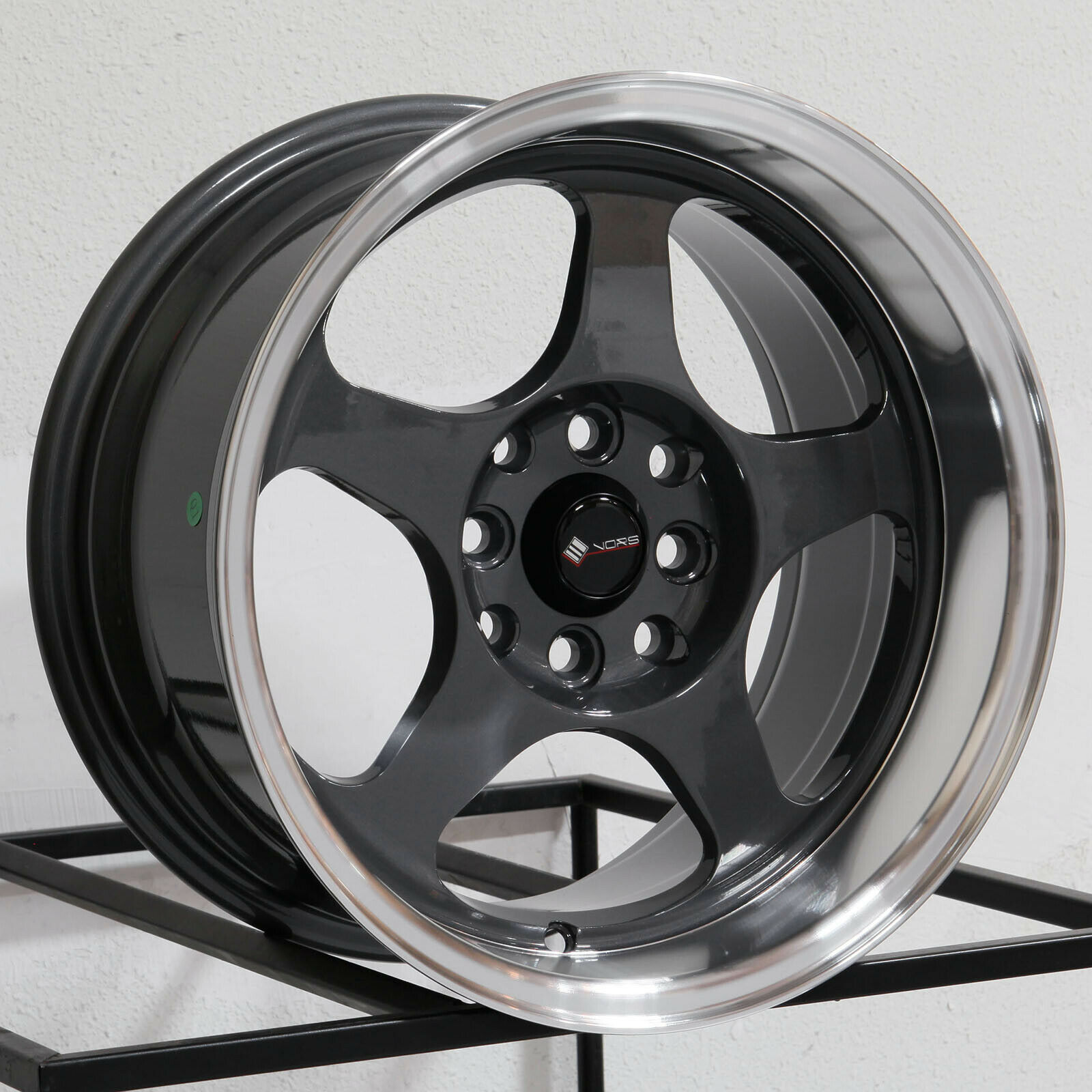 One 15x8 Vors SP1 4x100/4x114.3 20 Hyper Black Wheel Rim 73.1 Wheels