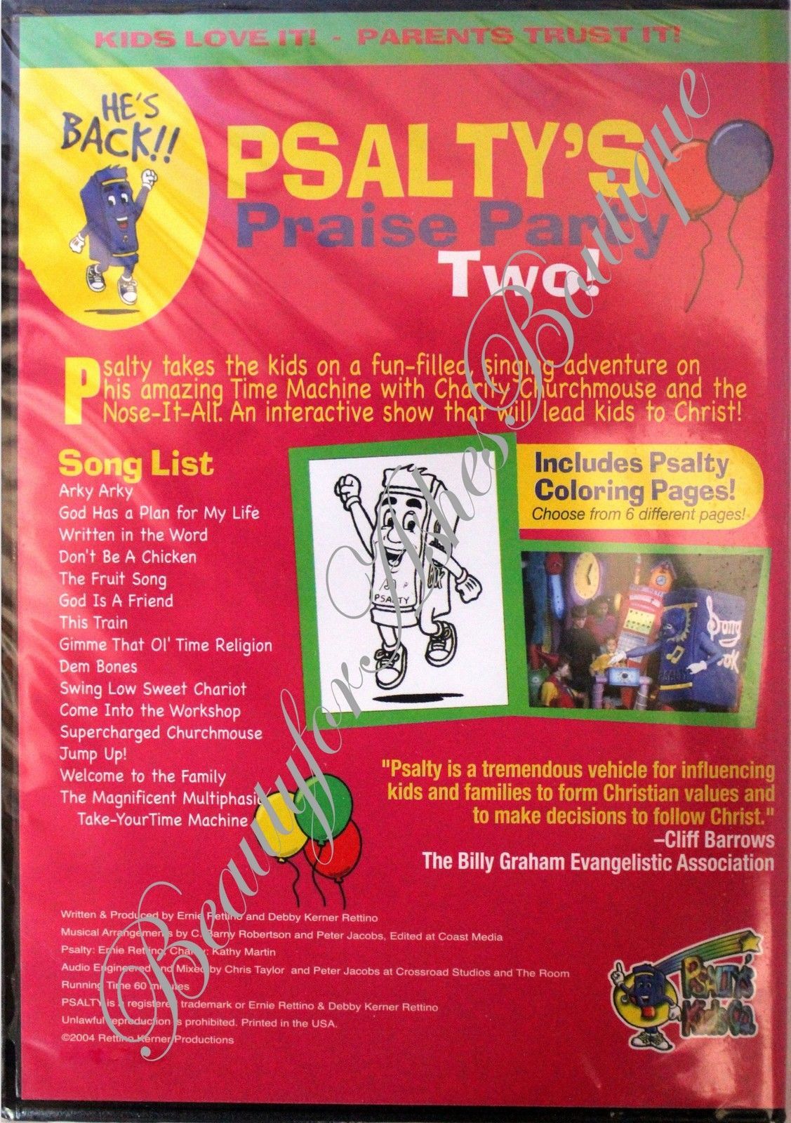 Psalty's Praise Party Two! Kids Worship Story Childrens Stage Show Fun