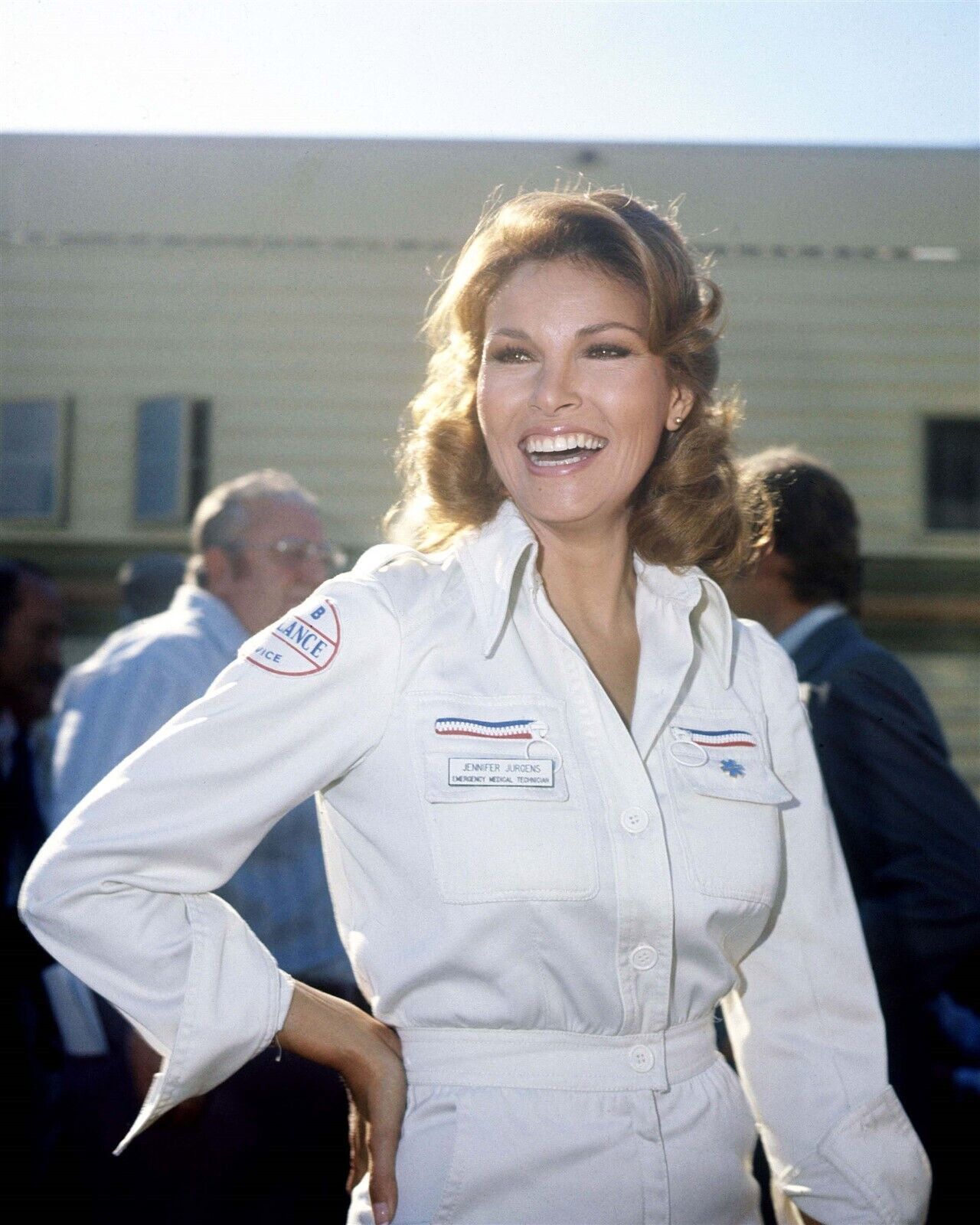 Raquel Welch with dazzling smile on set 1976 Mother Jugs & Speed 8x10 ...