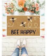 Bee Happy Bee Flying Printed Doormat Home Decor - $29.95+
