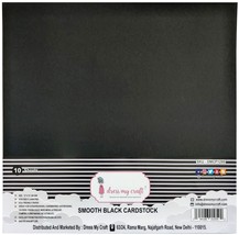 Dress My Craft Smooth Cardstock 240gsm 12&quot;X12&quot;  Black - $14.54