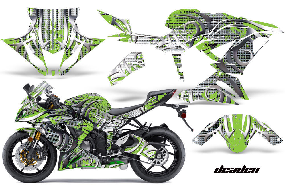 Street Bike Graphics Kit Decal Wrap For Kawasaki Ninja ZX6R 636 13-16 ...