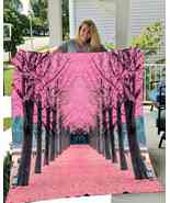 Flower Forest Fleece Blanket/ Ultra soft/ Gift /Cozy Blanket / Comfort B... - $34.99