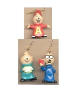 ALVIN &amp; the CHIPMUNKS EARRINGS NECKLACE SET - TV Cartoon Jewelry - $14.97