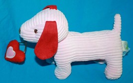 Animal Adventure Valentine DOG 9" Pink Plush Stuffed Corduroy Heart Soft Toy - $15.42