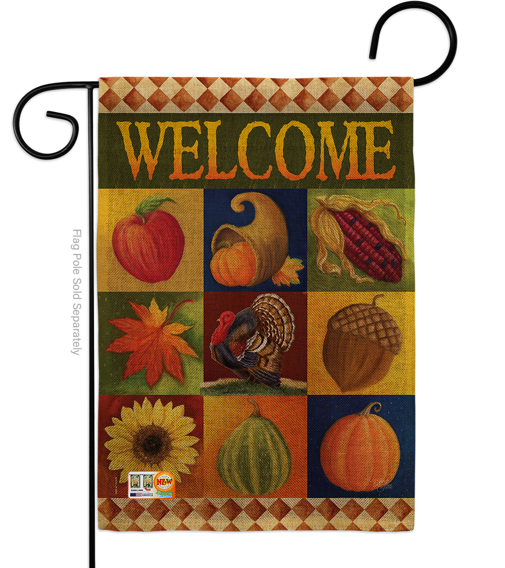 Primary image for Autumn Collage Burlap - Impressions Decorative Garden Flag G163046-DB