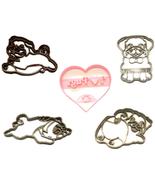 Pug Lover Wrinkly Dog Breed Pet Pup Puppy Set Of 5 Cookie Cutters USA PR... - $13.99