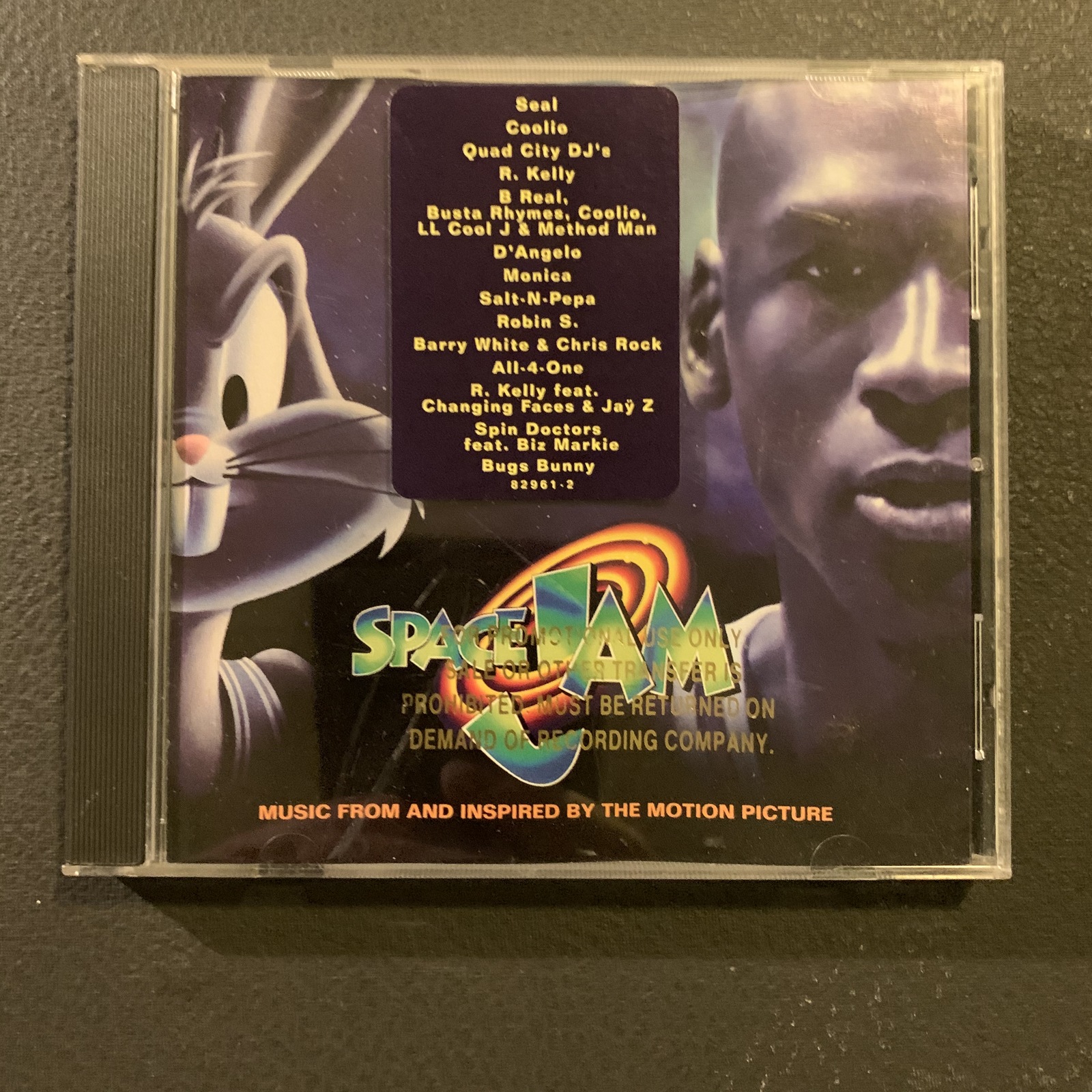 Cd Space Jam Soundtrack Promo Whype Sticker 1996 Sealcooliobugs Bunnymonica Cds 7521