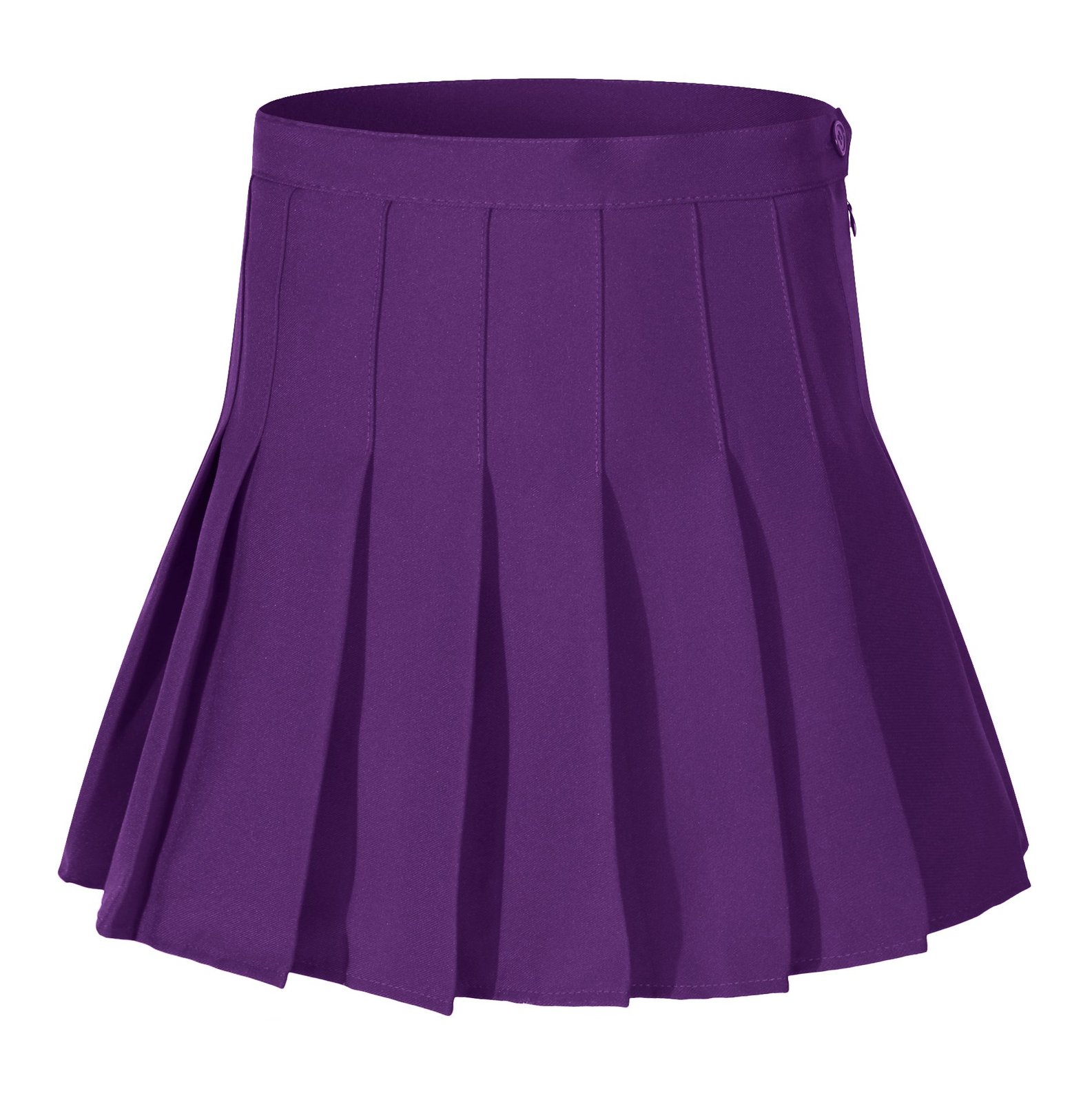 Beautifulfashionlife - Women'solid pleated plus size sport tennis skirts (4xl,dark purple)