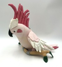 Stuffed Pink Cockatoo Hanging Parrot Bird Home Decor 21&quot; HANDMADE HOMEMADE - $21.99