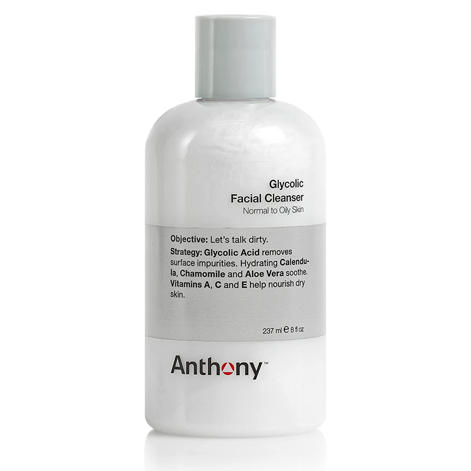 Anthony Glycolic Facial Cleanser, Face Wash for Men, 8 Oz