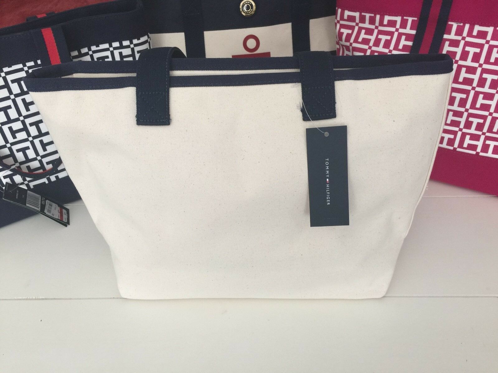 tommy hilfiger canvas tote bag