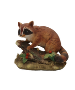 Adorable vintage ceramic Raccoon on a stump figurine Mexico CC 113 - $19.99