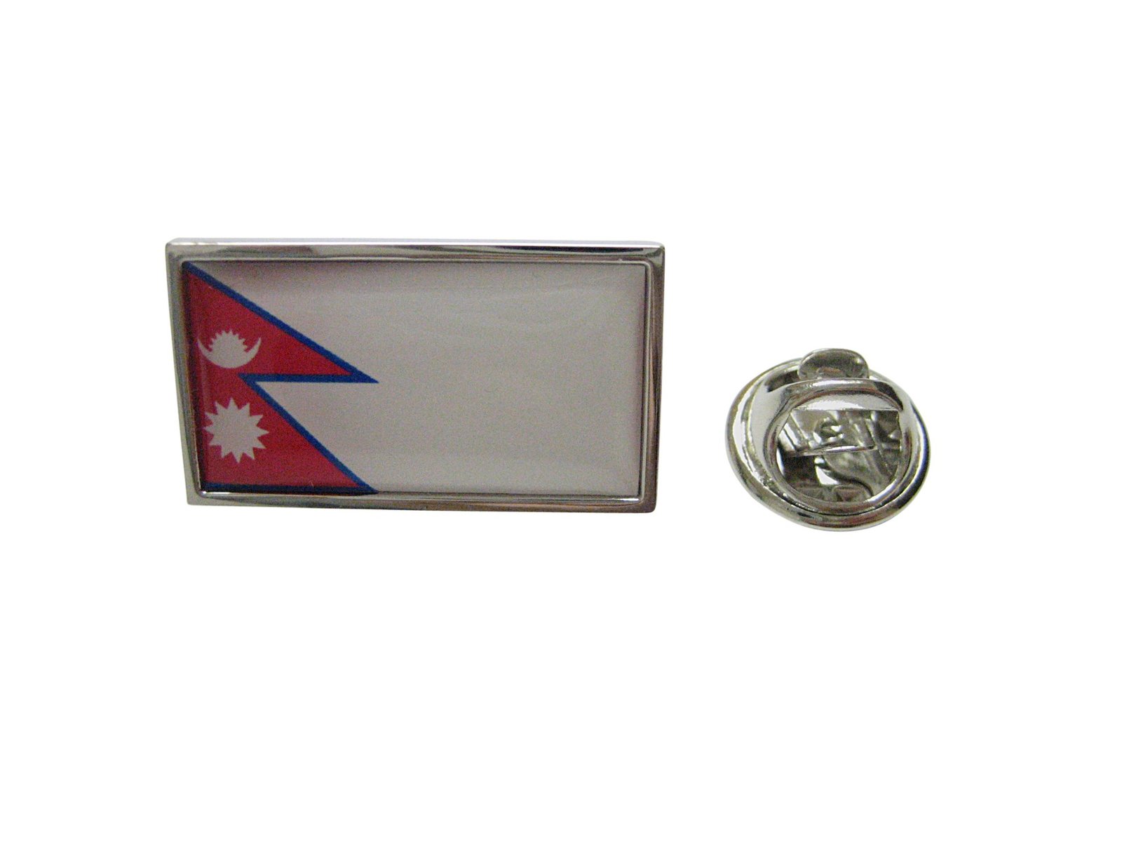 Kiola Designs Thin Bordered Nepal Flag Lapel Pin Fashion