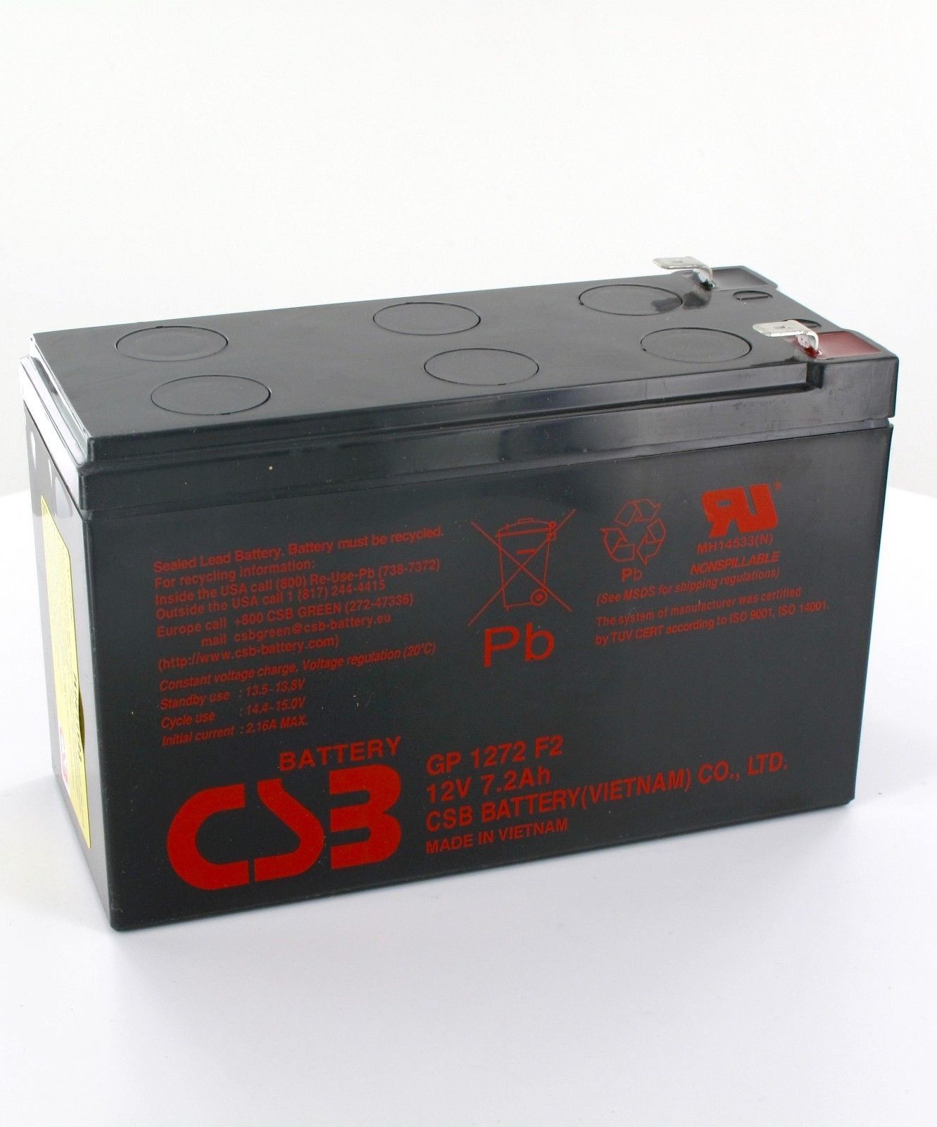 New 2018 CSB 12v 7.2Ah Sealed Lead Acid OEM Replacement Battery GP1272 ...