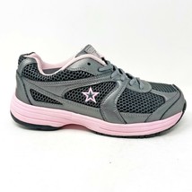 Converse Work Key Player Black Pink Oxford Womens Size 7.5 Safety Toe Shoes C164 - $34.95