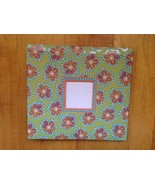 Floral Photo Album Green Multi w/ Clear Sleeves Holds 60 Photo&#39;s 10 X 9  - $21.77