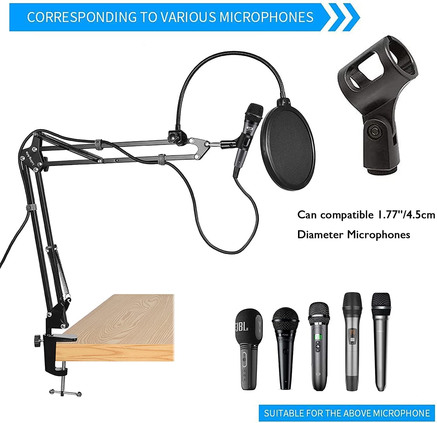 Blue Yeti Microphone Stand, Heavy Duty Mic and similar items
