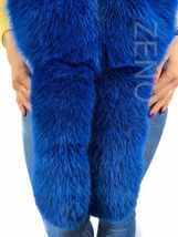 Blue Fox Fur Stole 63' (160cm) Saga Furs Boa Tails / Wristbands / Headband image 4