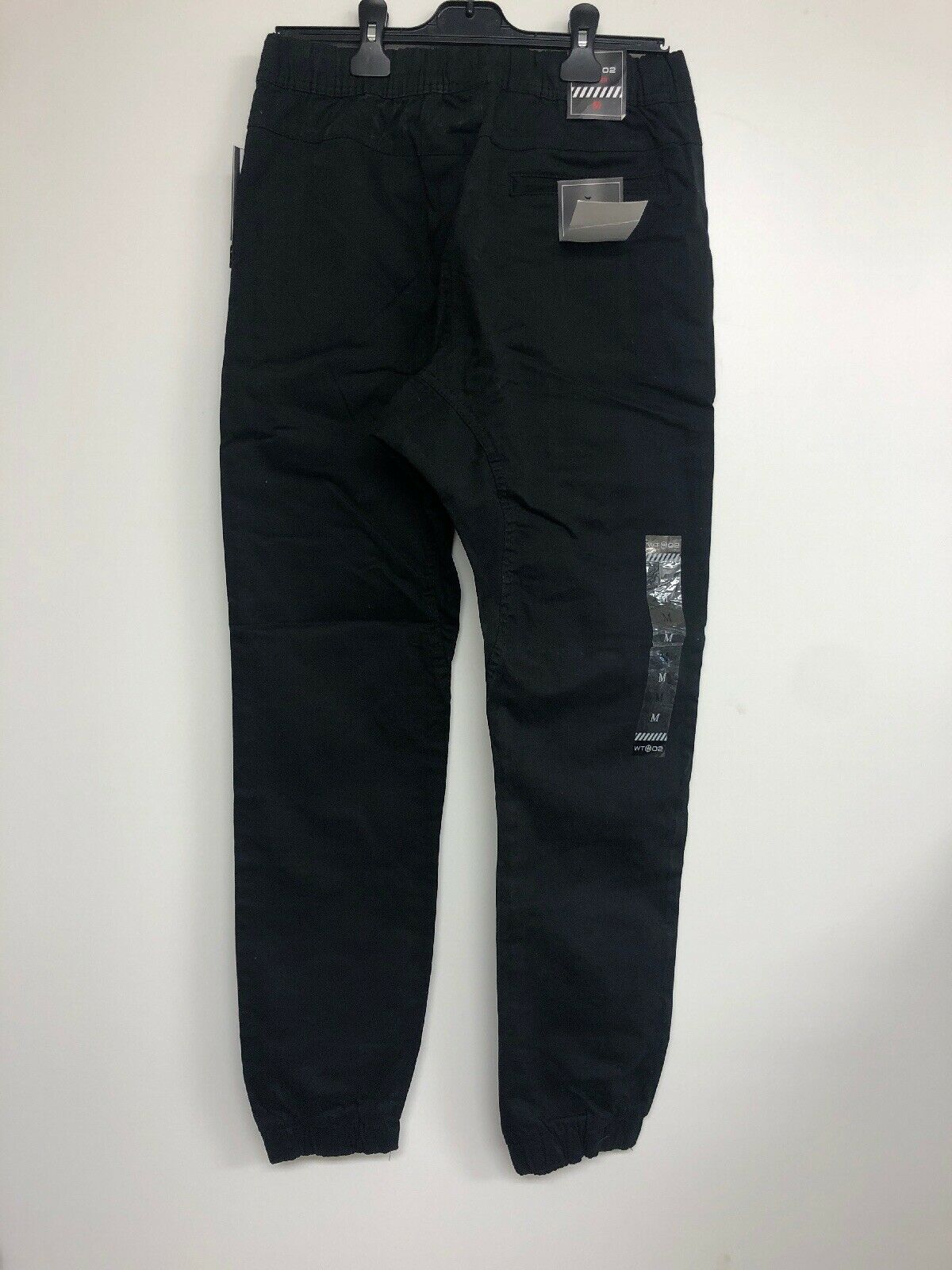 WT02 Mens Jogger Pants Stretch Twill Fabric, Black , Medium - Pants