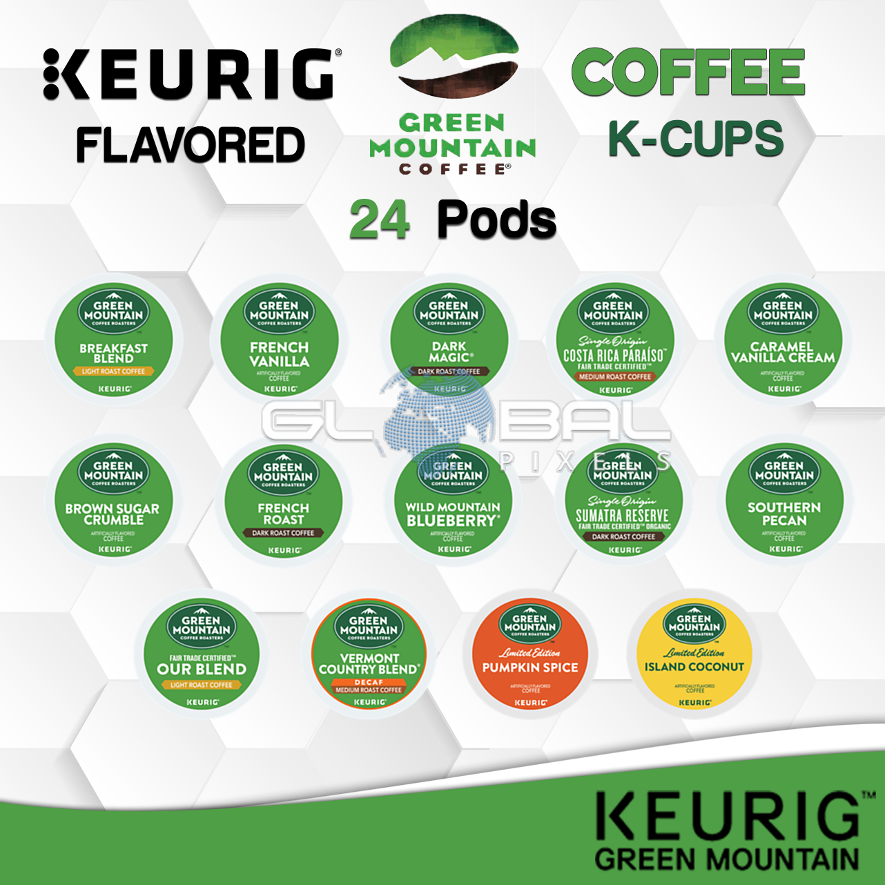 Green Mountain Coffee K-Cups 24 Count Capsules Pods Fresh For KEURIG ...