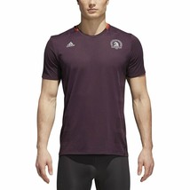 Adidas Men's Boston Marathon Supernova Short Sleeve Shirt XXL noble red 2018 - $53.99